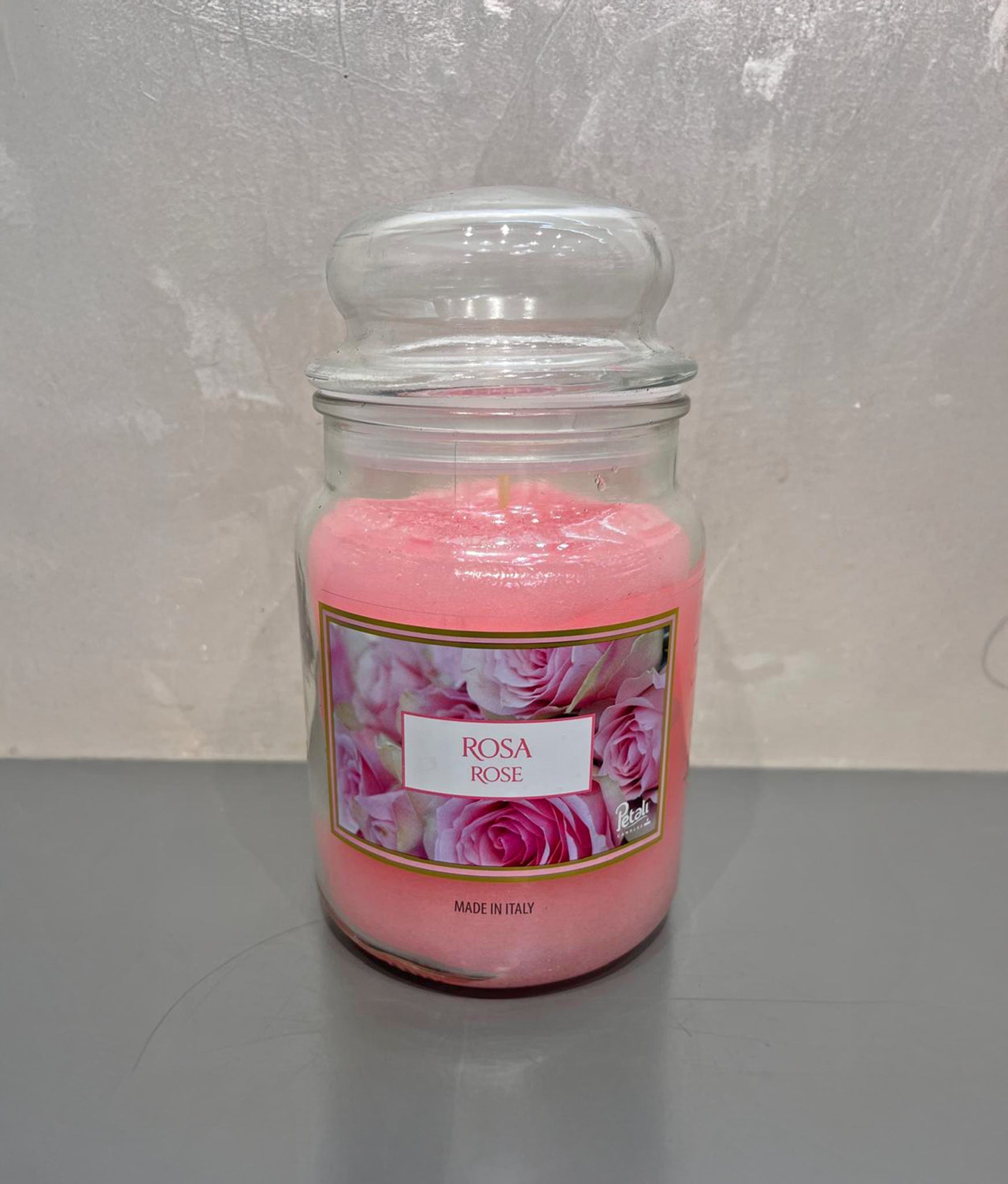 550 G Aladino Rose Candle - Uniflora