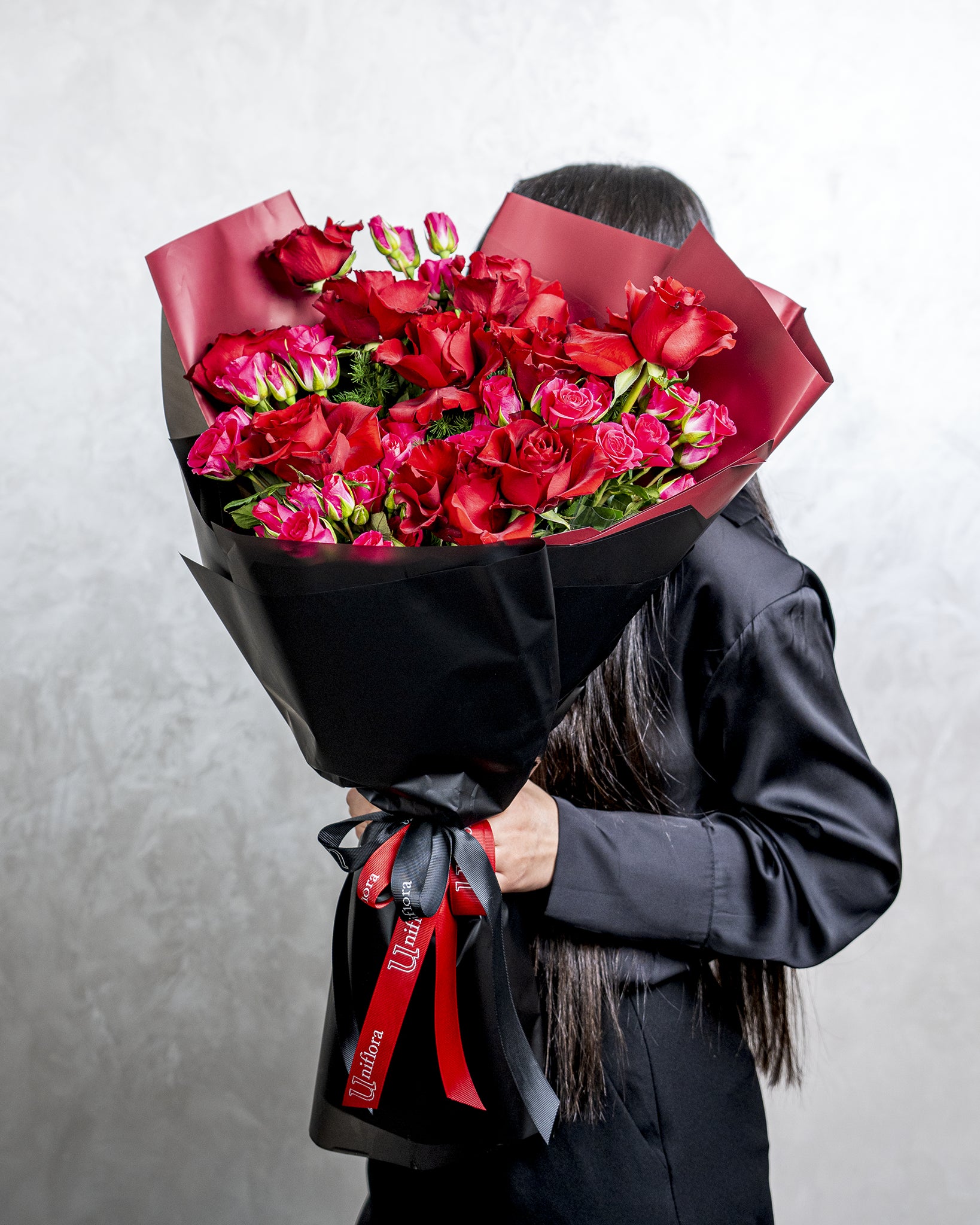 Passion Red Roses, red roses bouquet, from Uniflora Dubai