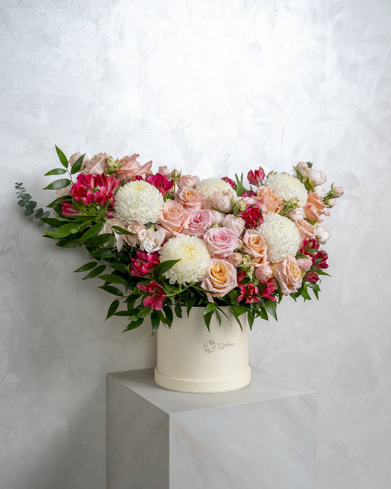 Elegant Blush, pink roses bouquet, from Uniflora Dubai (alternate view)