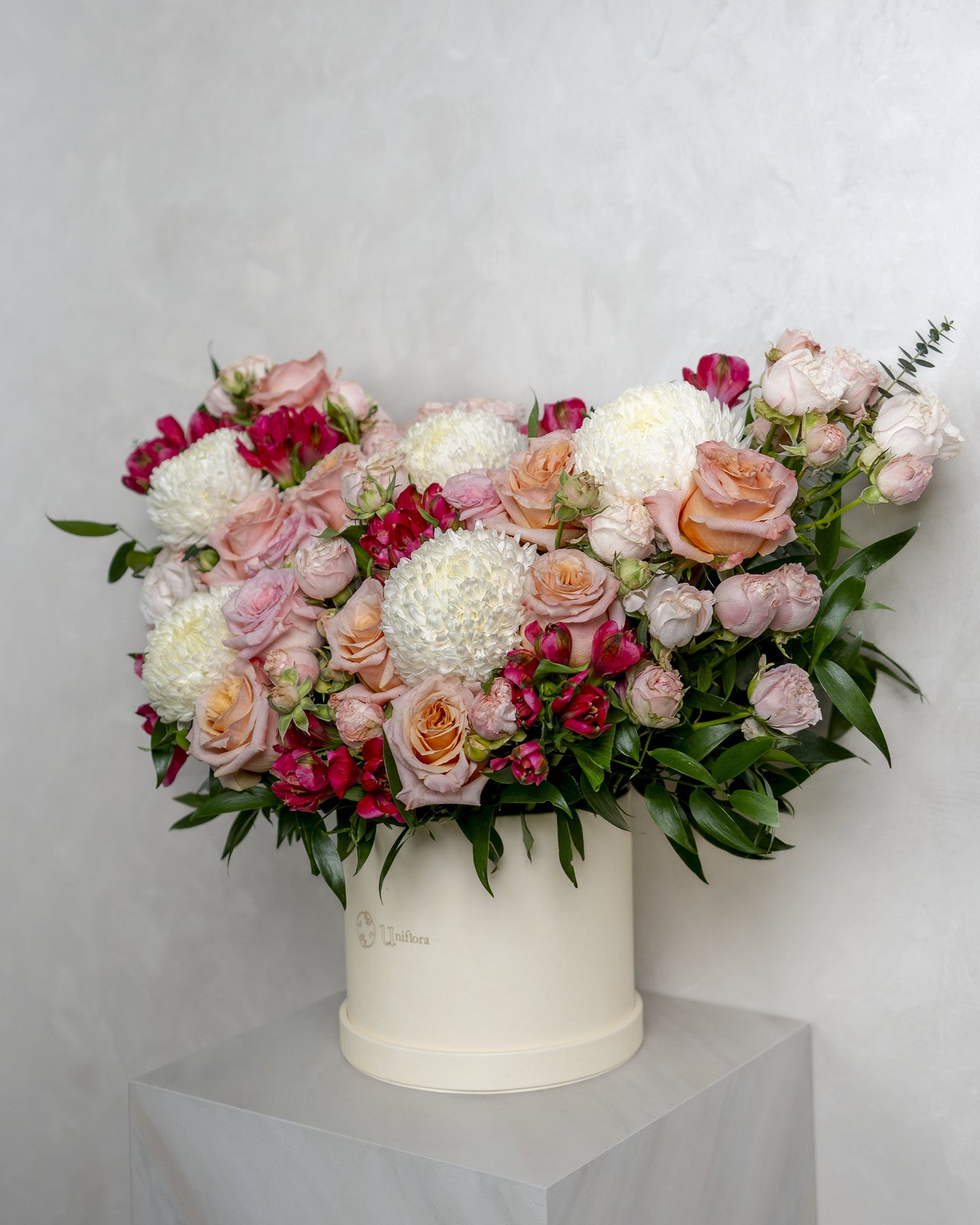 Elegant Blush, pink roses bouquet, from Uniflora Dubai (alternate view)