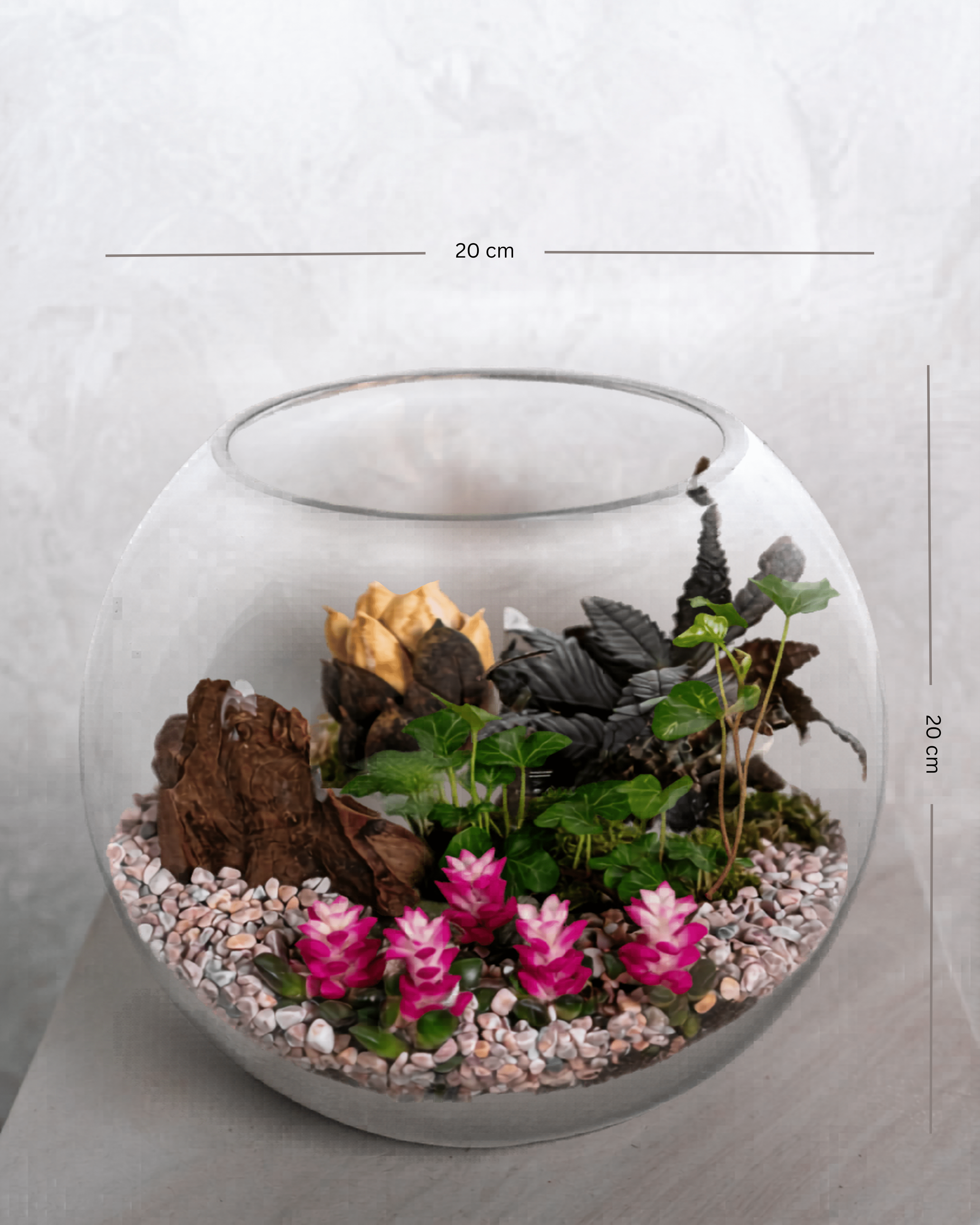 Pink Garden Terrarium - Medium - Uniflora