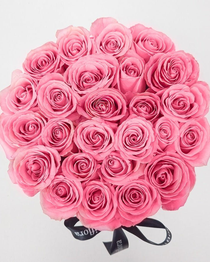 Pink Roses Box, pink roses flower box, from Uniflora Dubai (alternate view)
