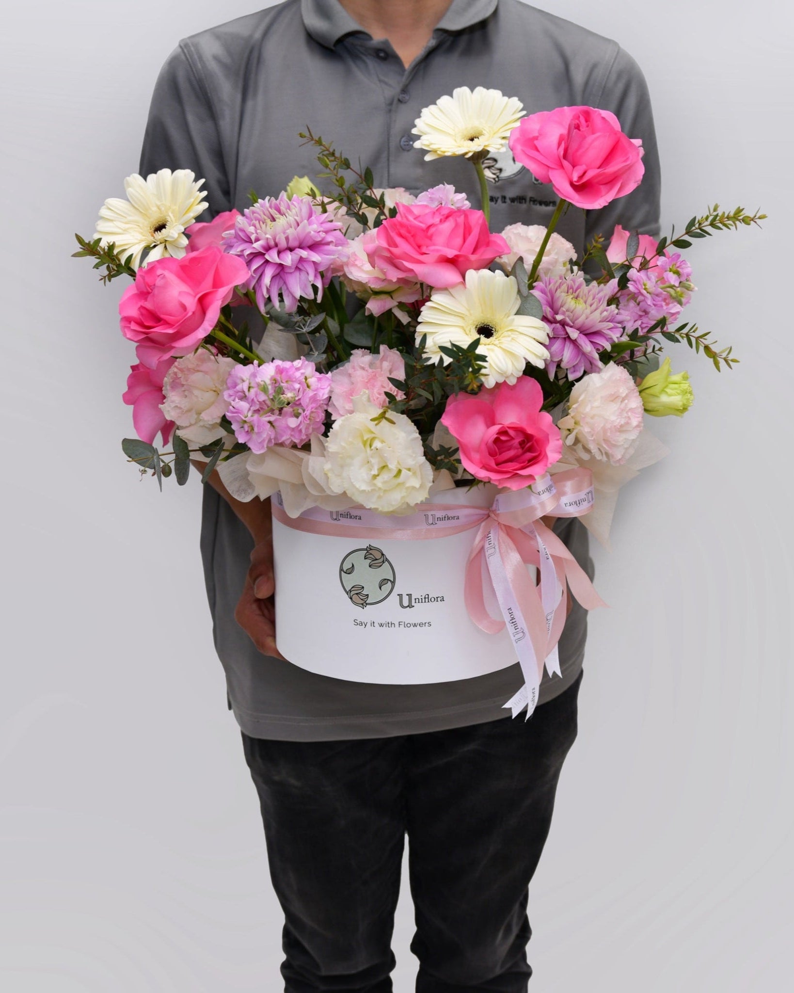 Pink Roses Euphoria Box - Uniflora