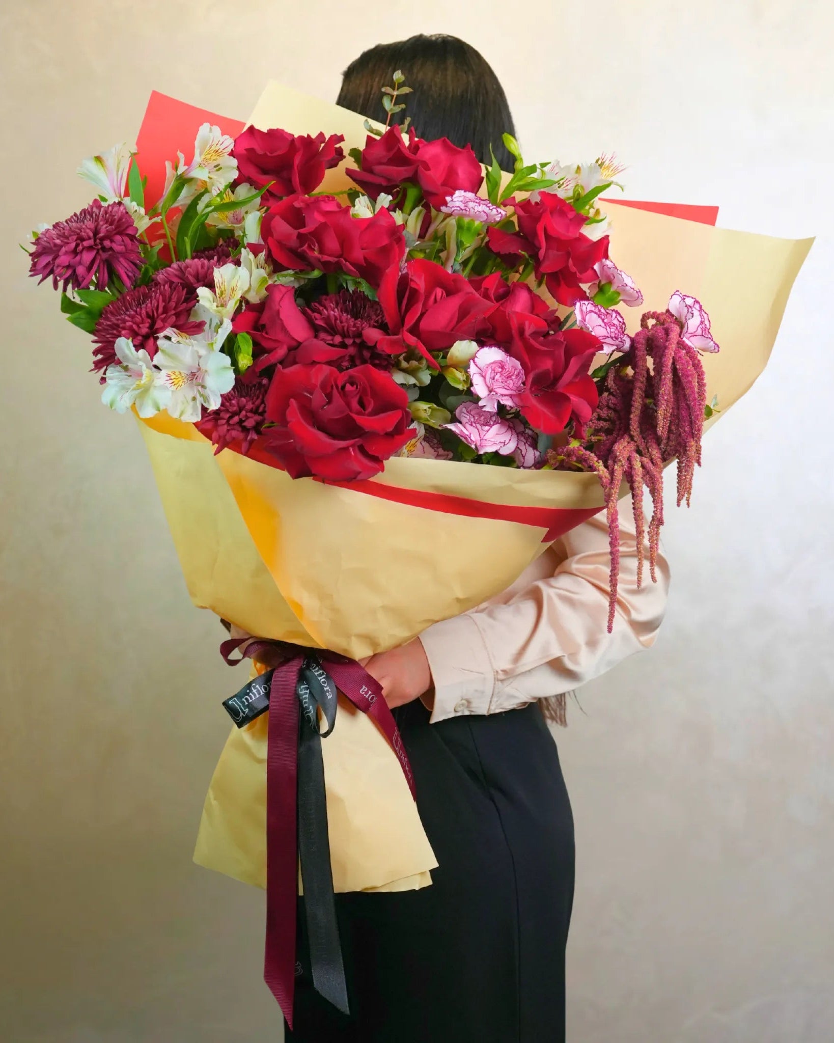 Ruby Romance, red roses bouquet, from Uniflora Dubai