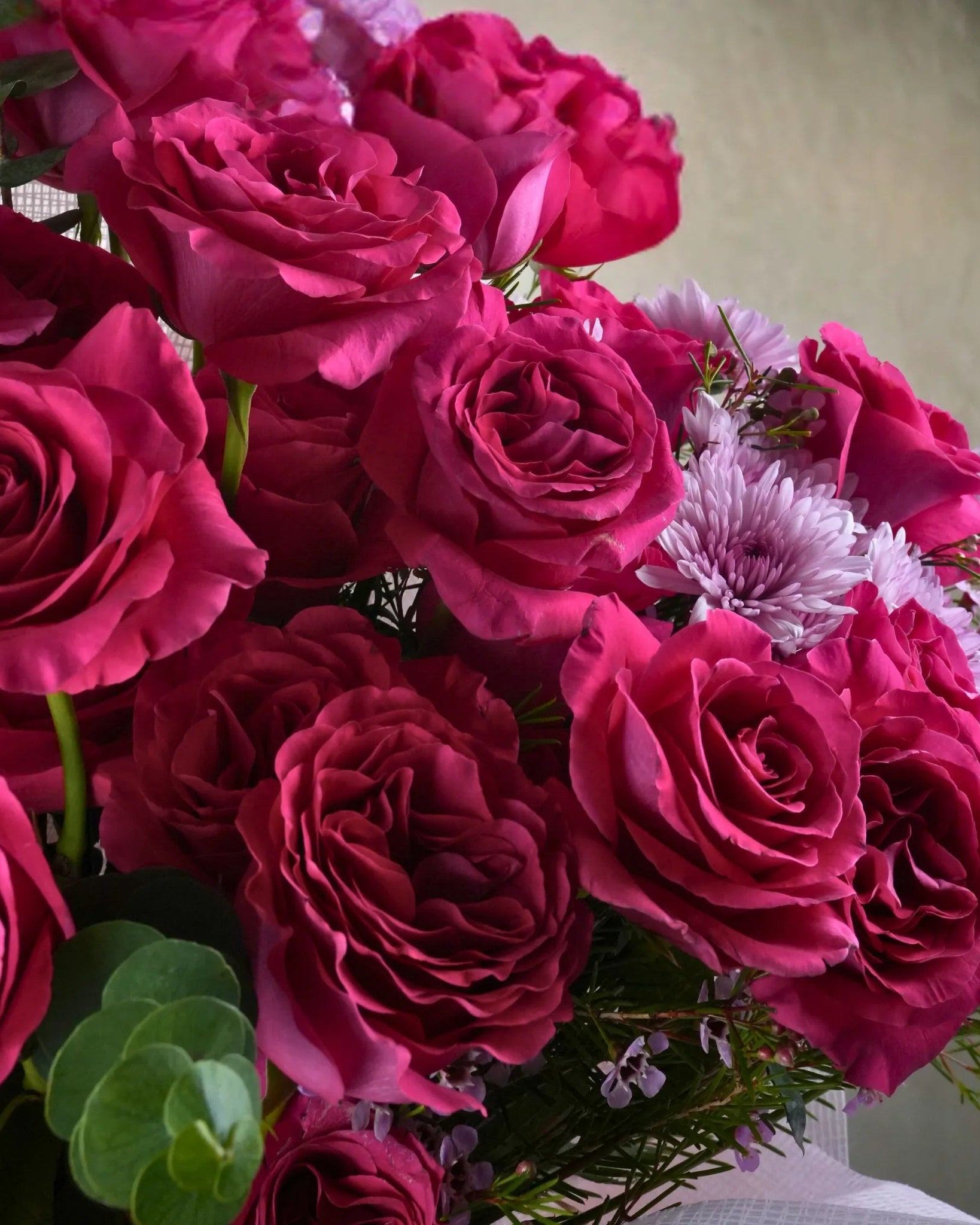 Ruby Smitten Roses, red roses bouquet, from Uniflora Dubai (alternate view)