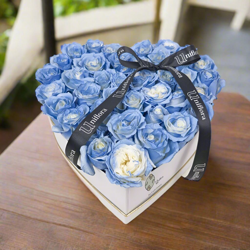 Blue Heart Box - Uniflora