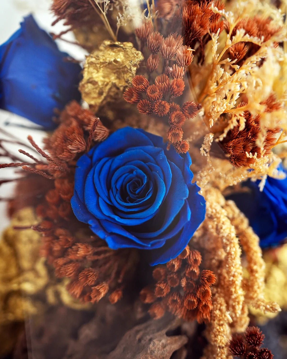 Dark Blue Infinity Rose Acrylic Box - Uniflora