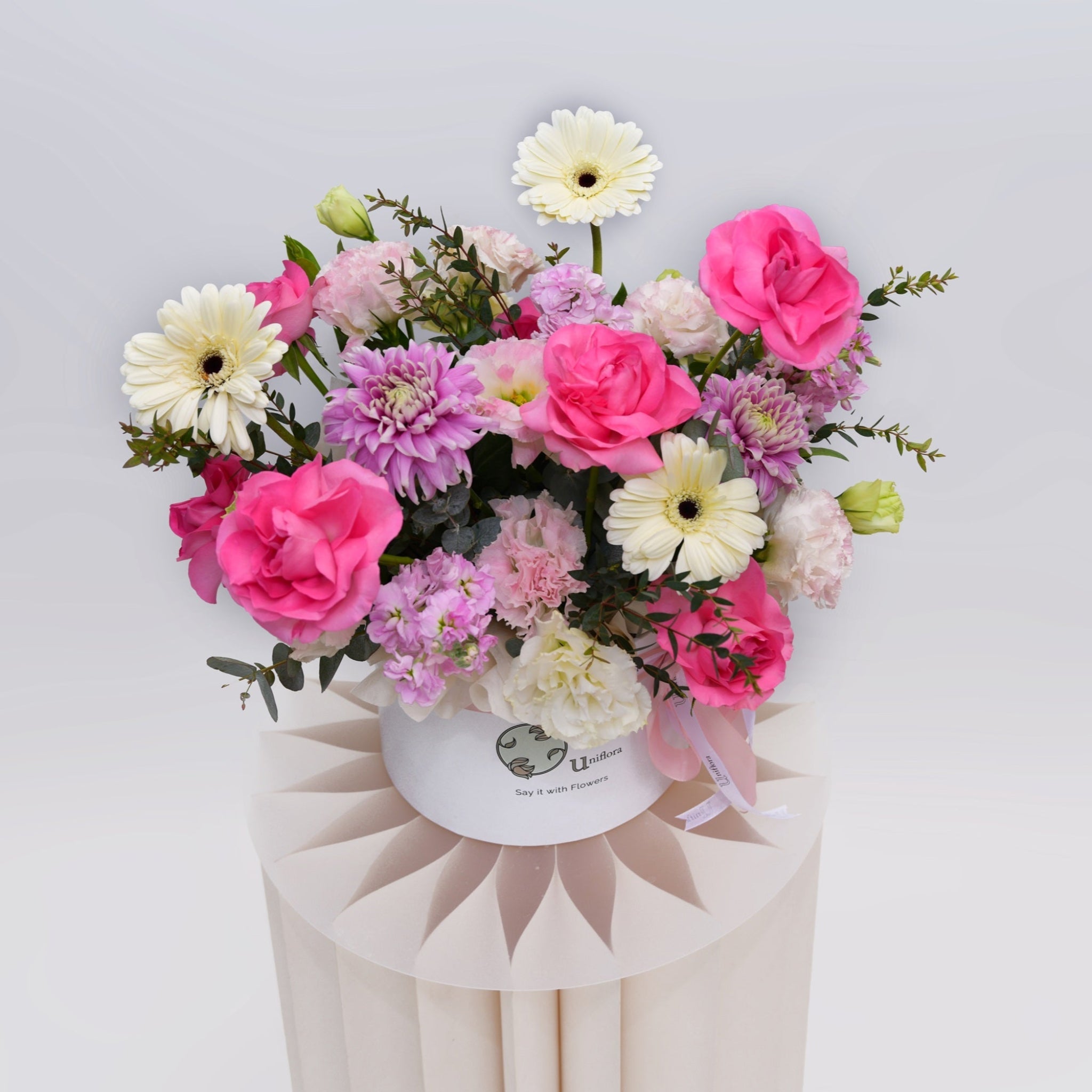 Pink Roses Euphoria Box - Uniflora