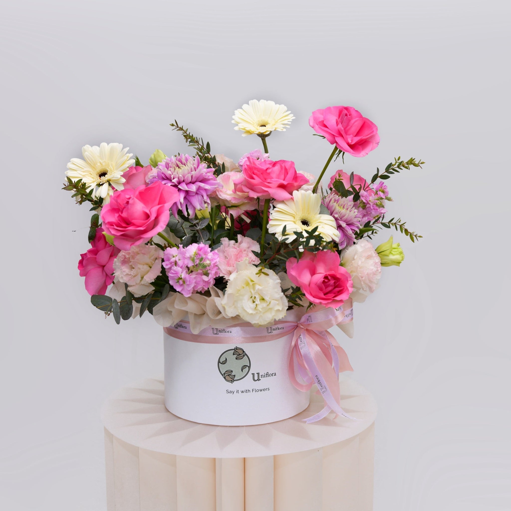 Pink Roses Euphoria Box - Uniflora
