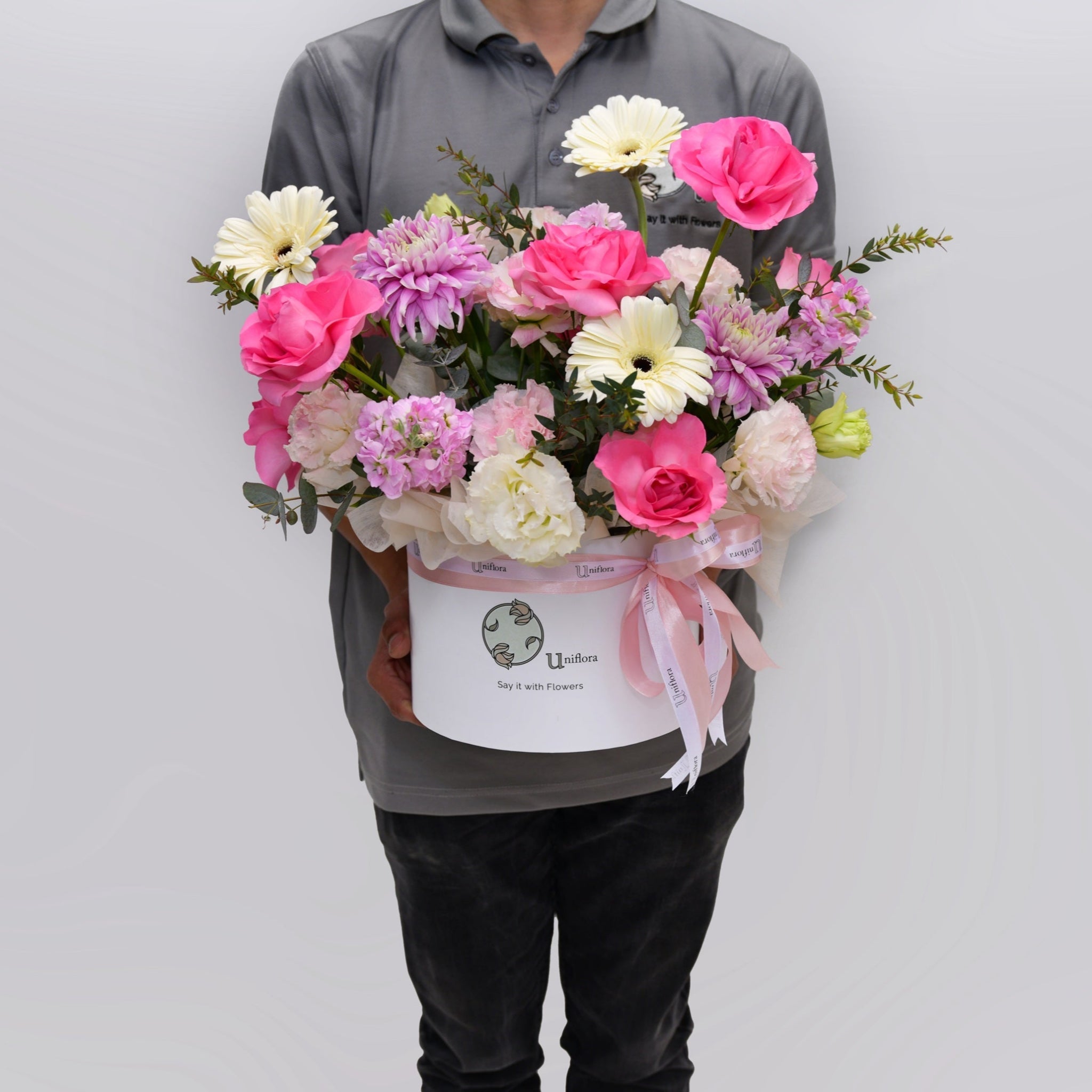 Pink Roses Euphoria Box - Uniflora