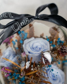 Sea Blue Infinity Rose Dome - Uniflora